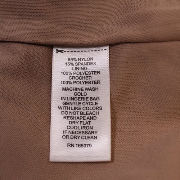 Cable And Gauge Ladies Top Sleeveless Blouse Crochet Lace Boho Taupe Brown Xlarg - Picture 9 of 9